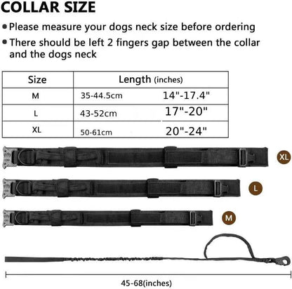 Military Tactical Dog Collar & Leash
