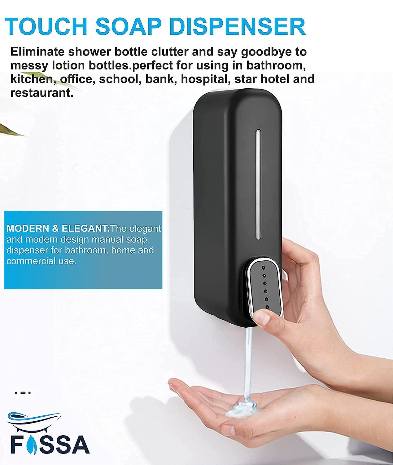 350 ml Wall Mounted Black manual Soap Dispenser