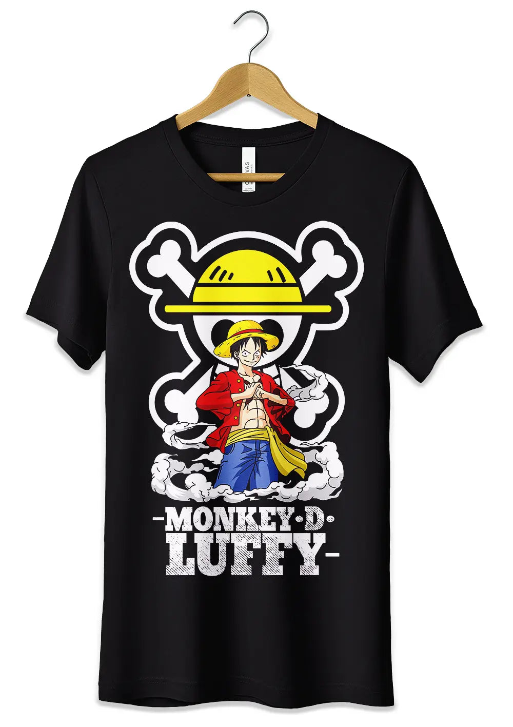 T-Shirt Maglietta Anime One Piece Monkey D Luffy Rubber