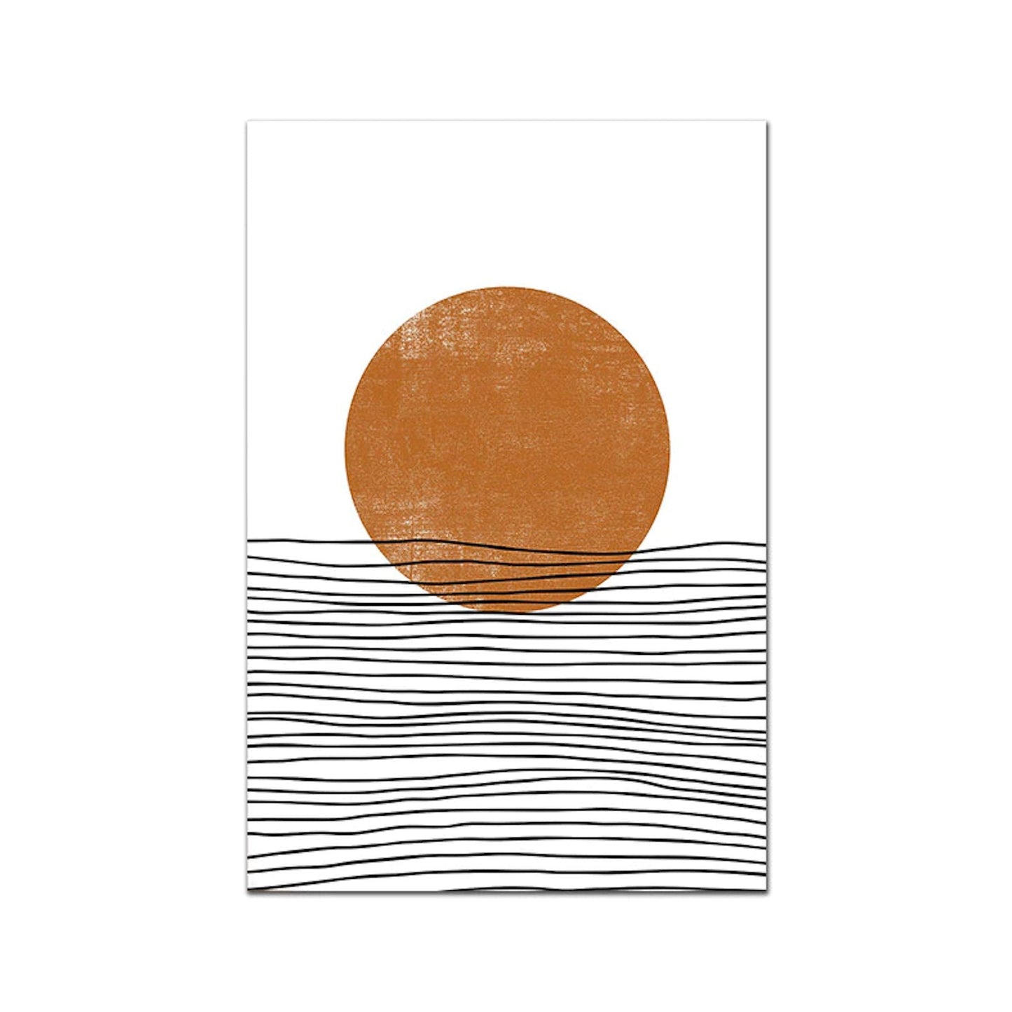 Poster Boho Sonne Botanik Blätter | Bilder Wohnzimmer | Wandbilder Schlafzimmer | Deko Print ohne Rahmen | Bilder Set Kunstdruck