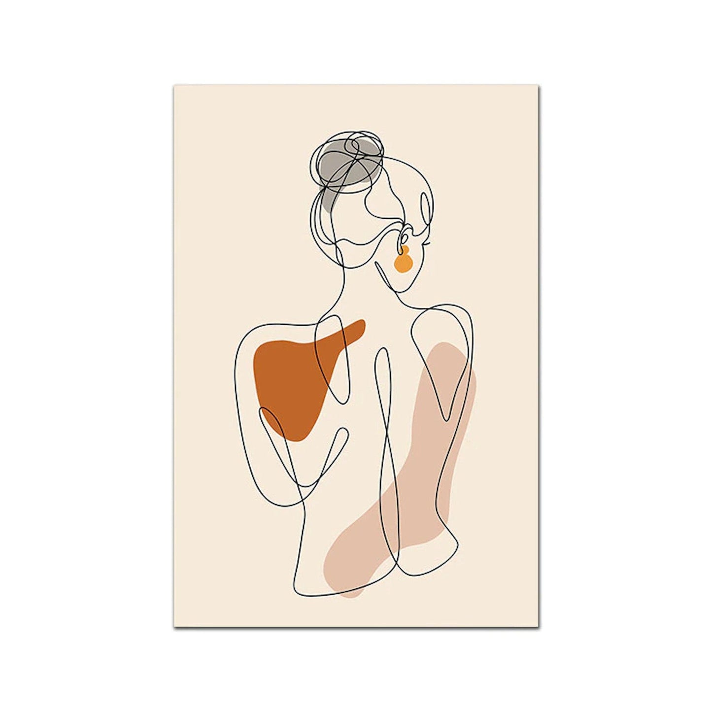 Poster Boho Sonne Botanik Blätter | Bilder Wohnzimmer | Wandbilder Schlafzimmer | Deko Print ohne Rahmen | Bilder Set Kunstdruck