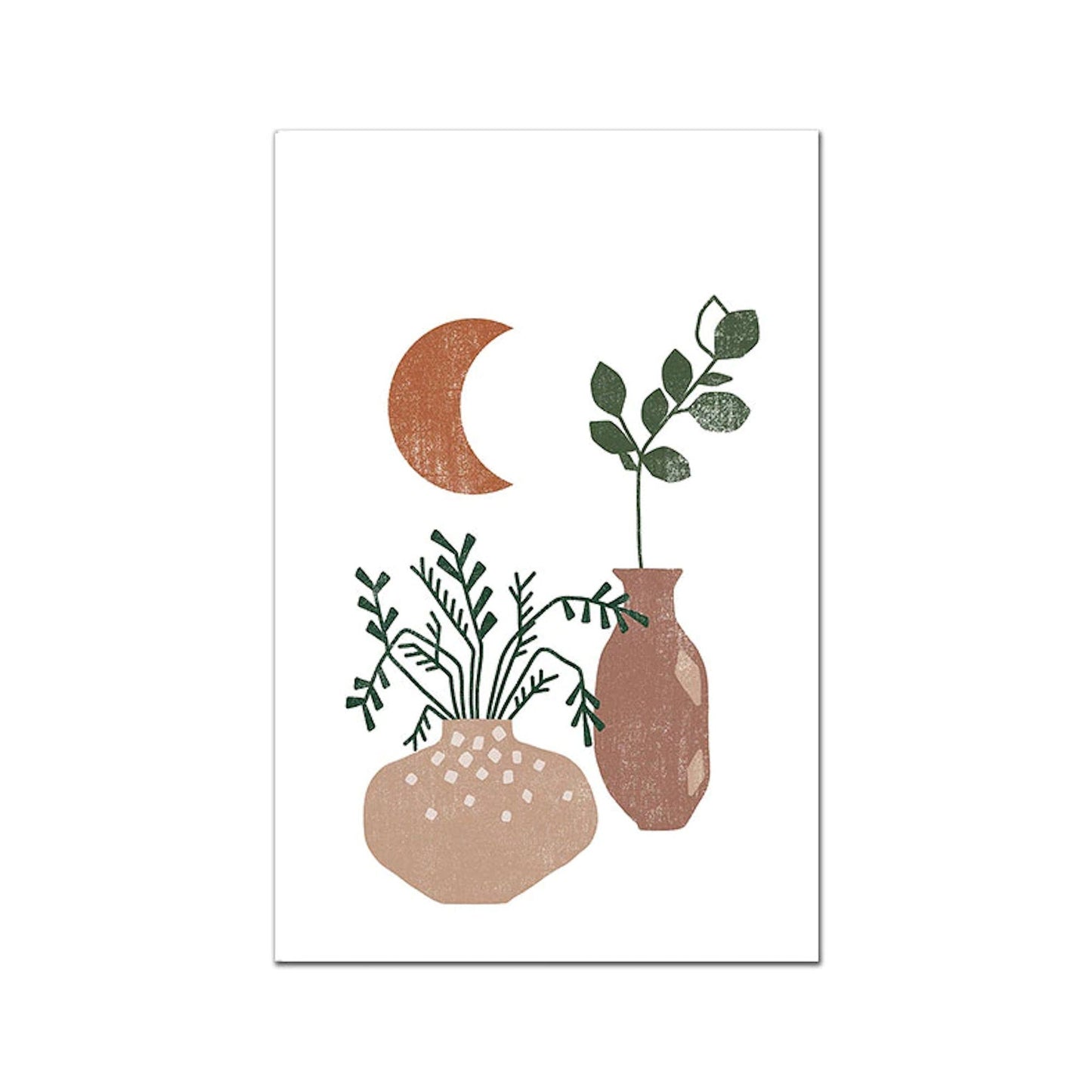 Poster Boho Sonne Botanik Blätter | Bilder Wohnzimmer | Wandbilder Schlafzimmer | Deko Print ohne Rahmen | Bilder Set Kunstdruck