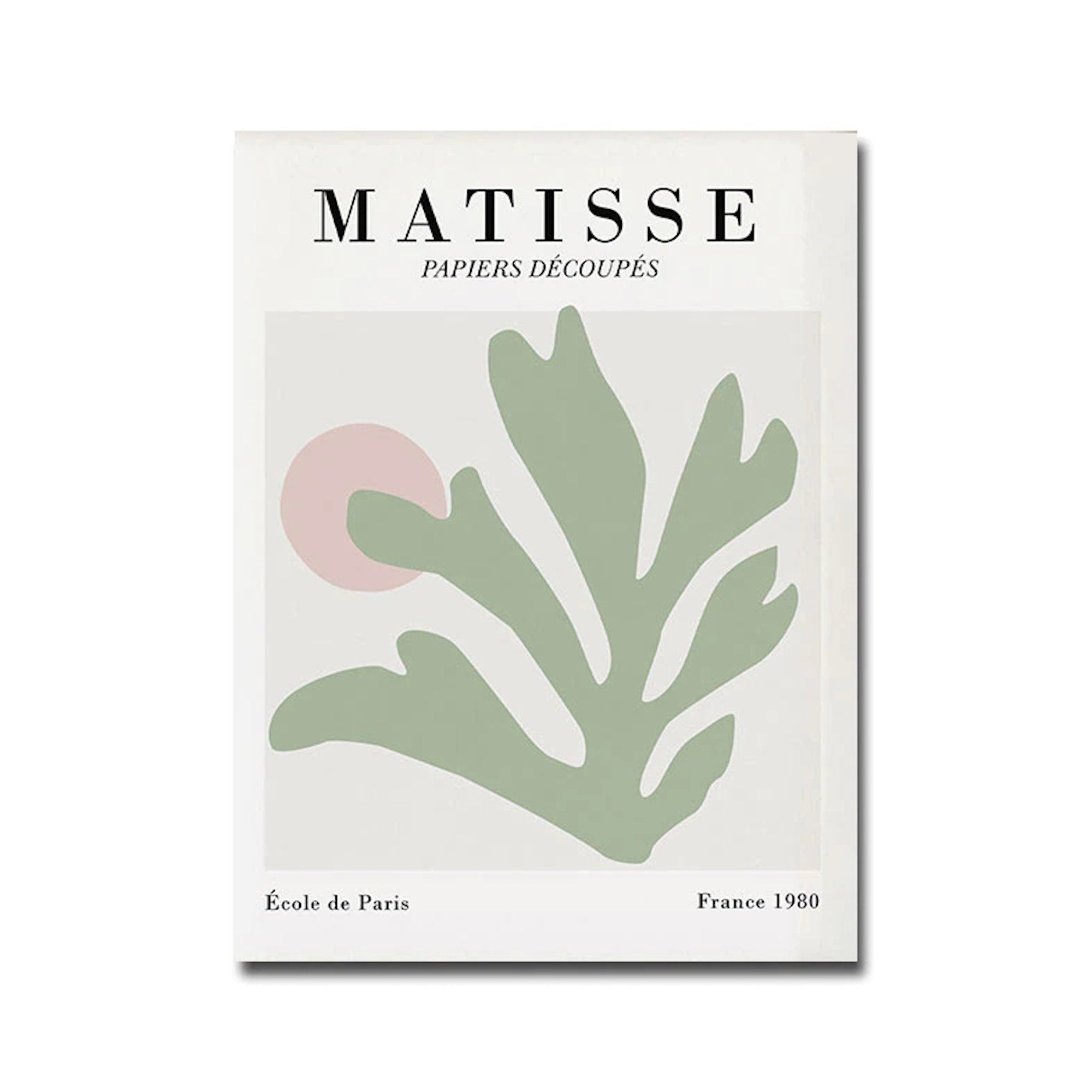 Poster Matisse Blätter Blumen Abstrakt | Bilder Wohnzimmer | Wandbilder Schlafzimmer | Deko Print ohne Rahmen | Bilder Set Matisse Grün