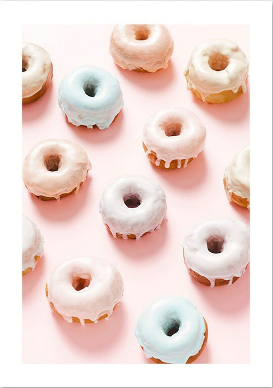 Poster Macaron und Avocado als Deko Print ohne Rahmen