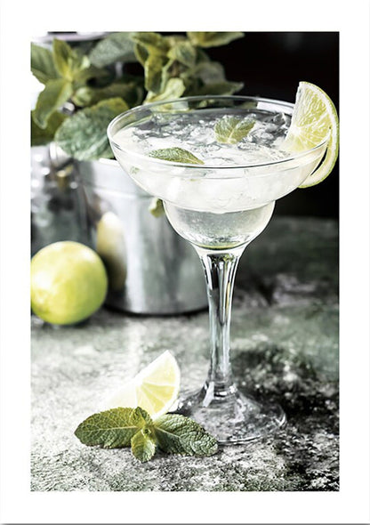 Poster Macaron und Avocado als Deko Print ohne Rahmen