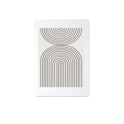 Poster Gesichter Linien und abstrakte Formen als Deko Print ohne Rahmen