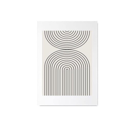 Poster Gesichter Linien und abstrakte Formen als Deko Print ohne Rahmen