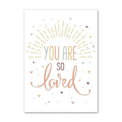 Poster für Kinderzimmer mit Sonne und Regenbogen als Deko Print ohne Rahmen