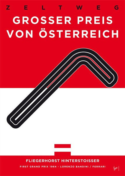 Poster Formel 1 Rennstrecke Länder Flaggen I Deko Print ohne Rahmen