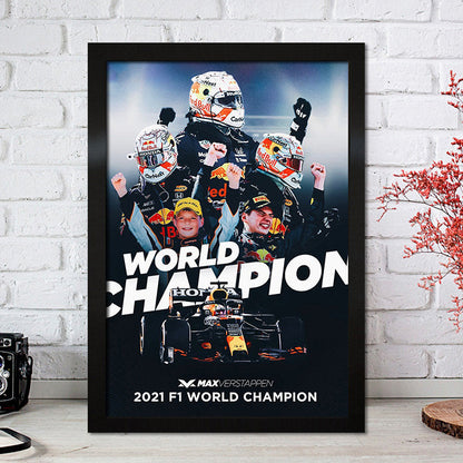 Poster Formel 1 Max Verstappen Rennfahrer Helm Rennwagen Red Bull I Deko Print ohne Rahmen