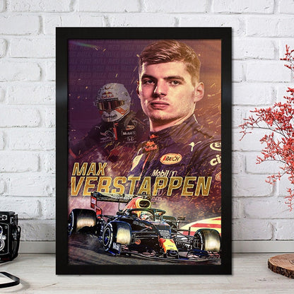Poster Formel 1 Max Verstappen Rennfahrer Helm Rennwagen Red Bull I Deko Print ohne Rahmen