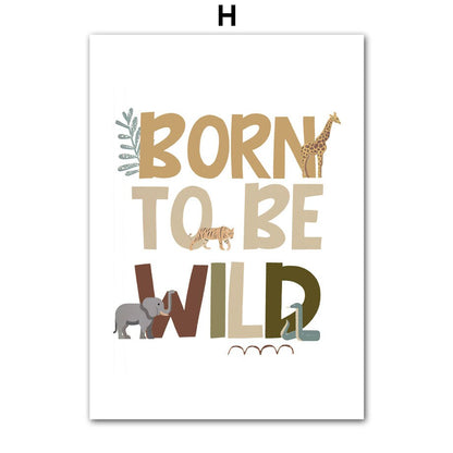 Poster Kinderzimmer Dschungel Tiere I Name Personalisiert I Kinderzimmer Bilder I Wand Deko I Kunst Druck I Deko Print I ohne Rahmen