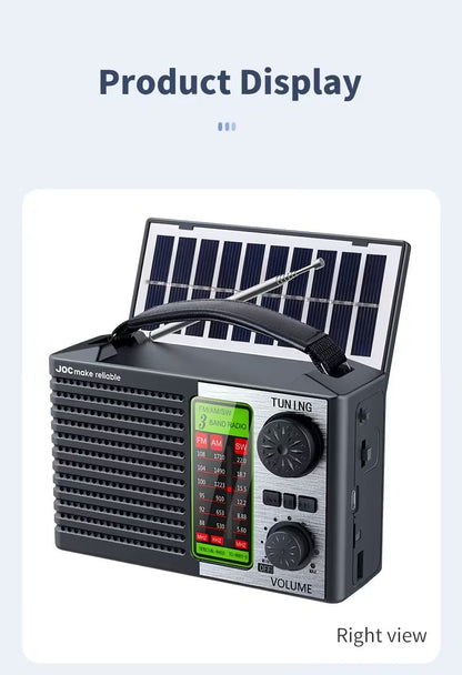 NNETM Solar Radio Wireless FM/AM/SW MP3 Player-3