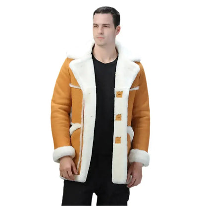 Men's Yellow Shearling B-7 Military Coat
