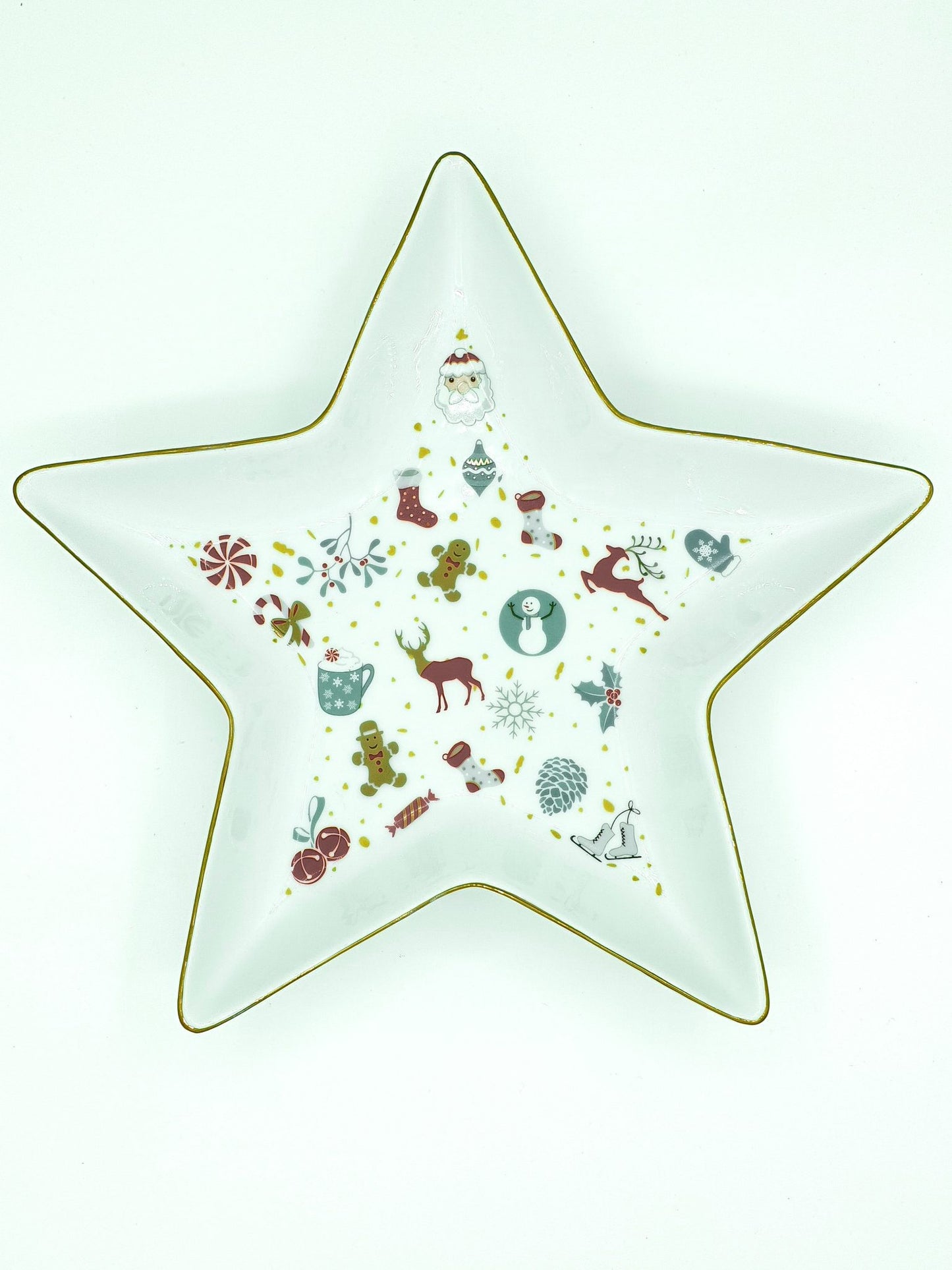 Christmas Greeting Star Shaped Tray