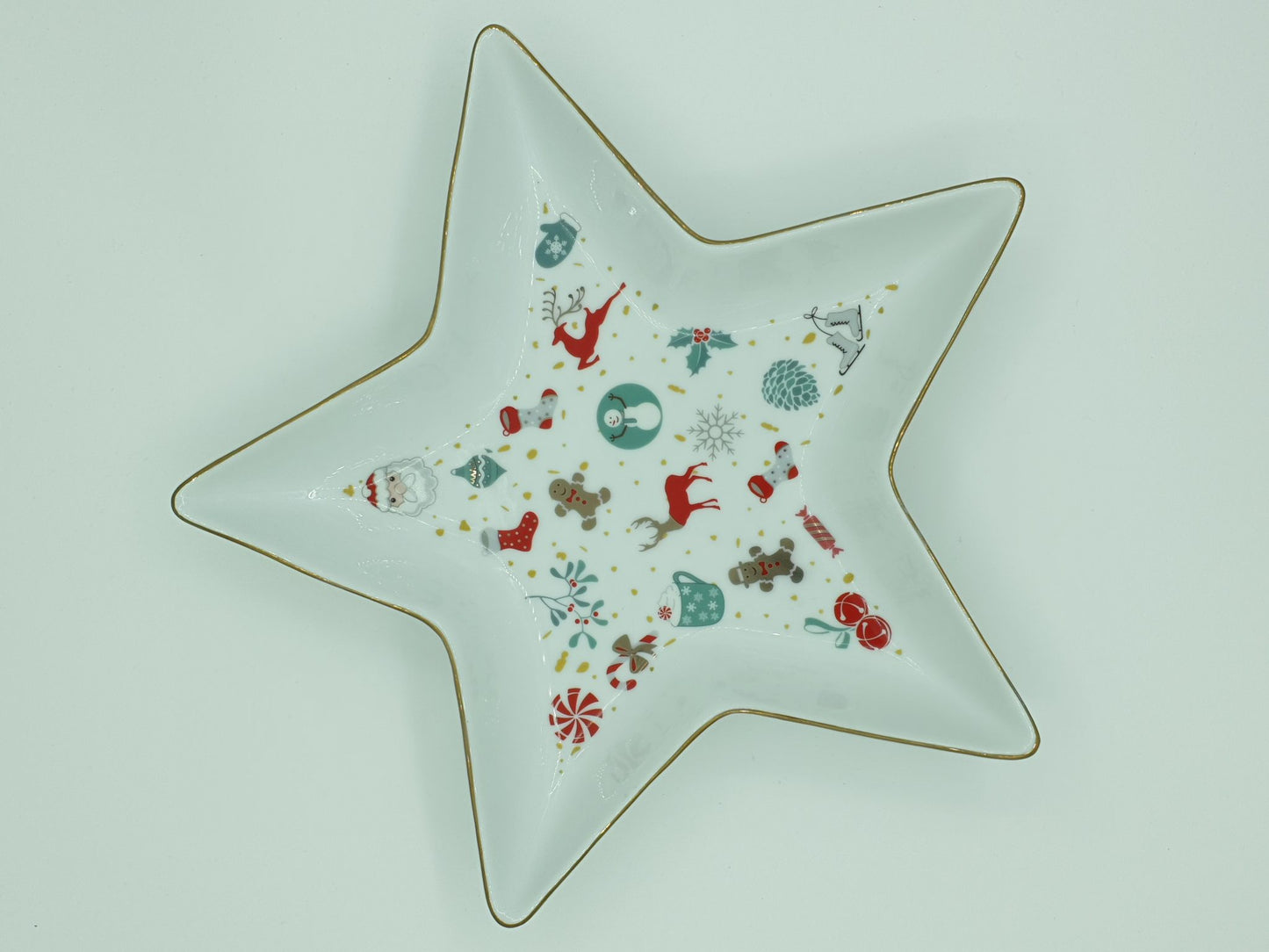 Christmas Greeting Star Shaped Tray