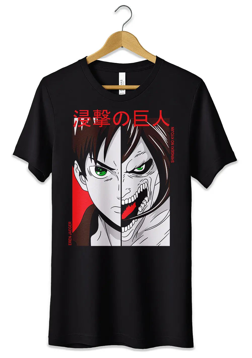 T-Shirt Maglietta Attack on Titan Eren Anime Fans