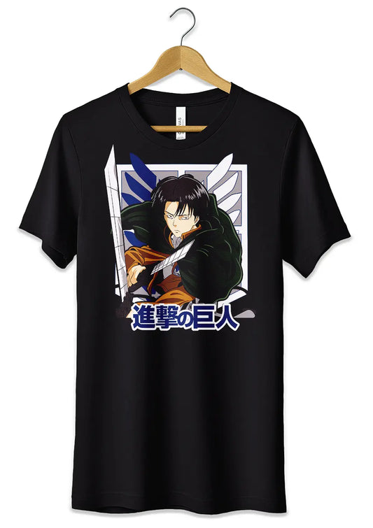T-Shirt Maglietta Attack on Titan Levi Anime Fans
