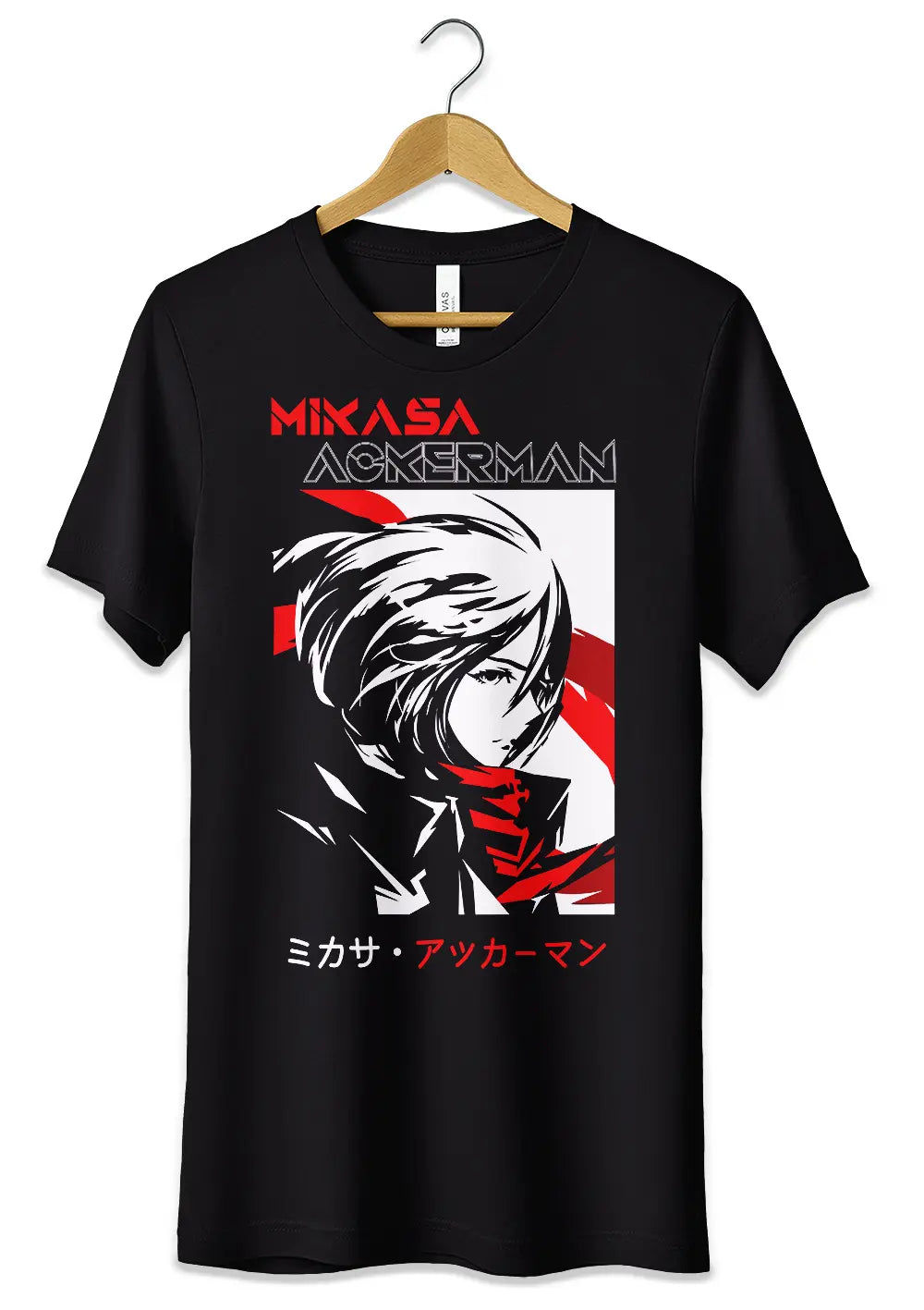 T-Shirt Maglietta Attack on Titan Mikasa Anime Fans
