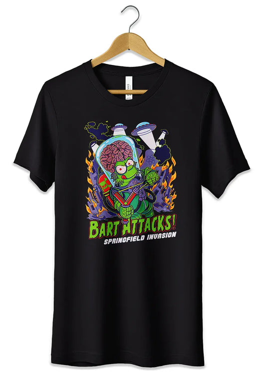 T-Shirt Maglietta Bart Mars Attack The Simpson
