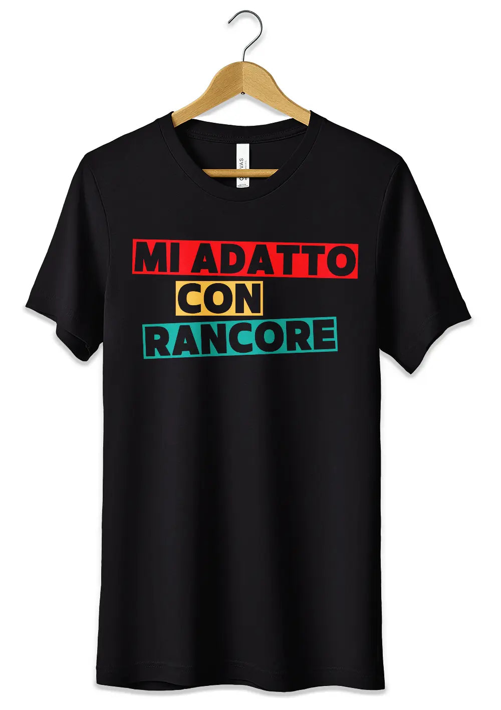 T-Shirt Maglietta Mi Adatto con Rancore Frase Divertente