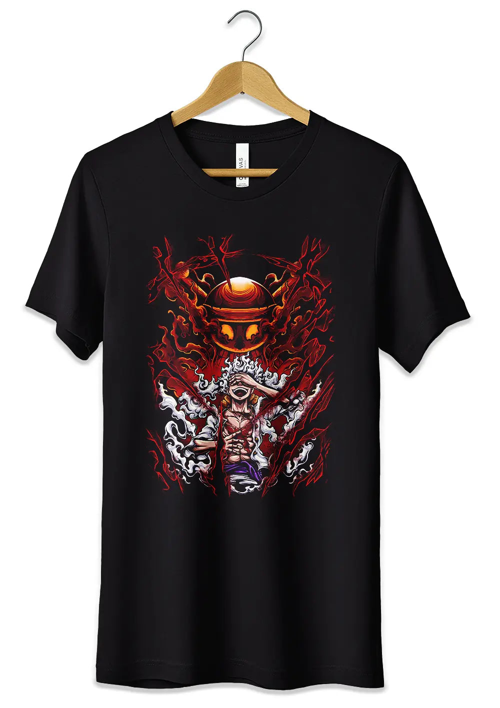 T-Shirt Maglietta Fronte o Retro Monkey D Luffy Rubber Gear 5 One Piece