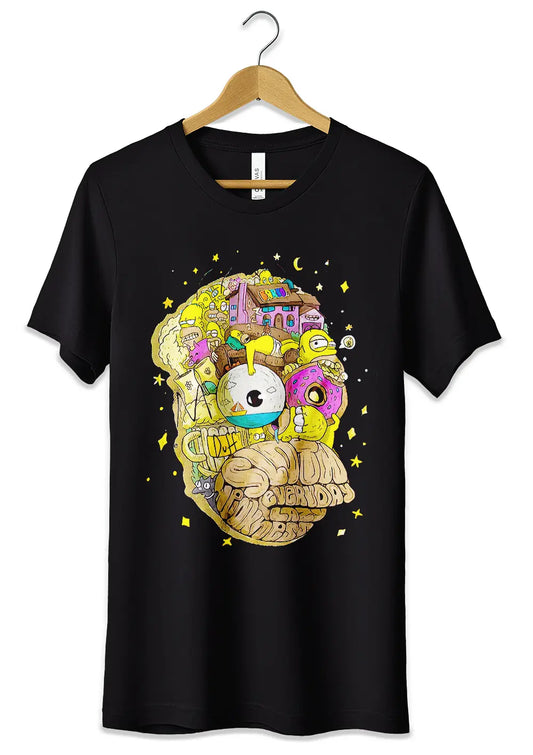 T-Shirt Maglietta Homer Simpson Trip Psichedelico