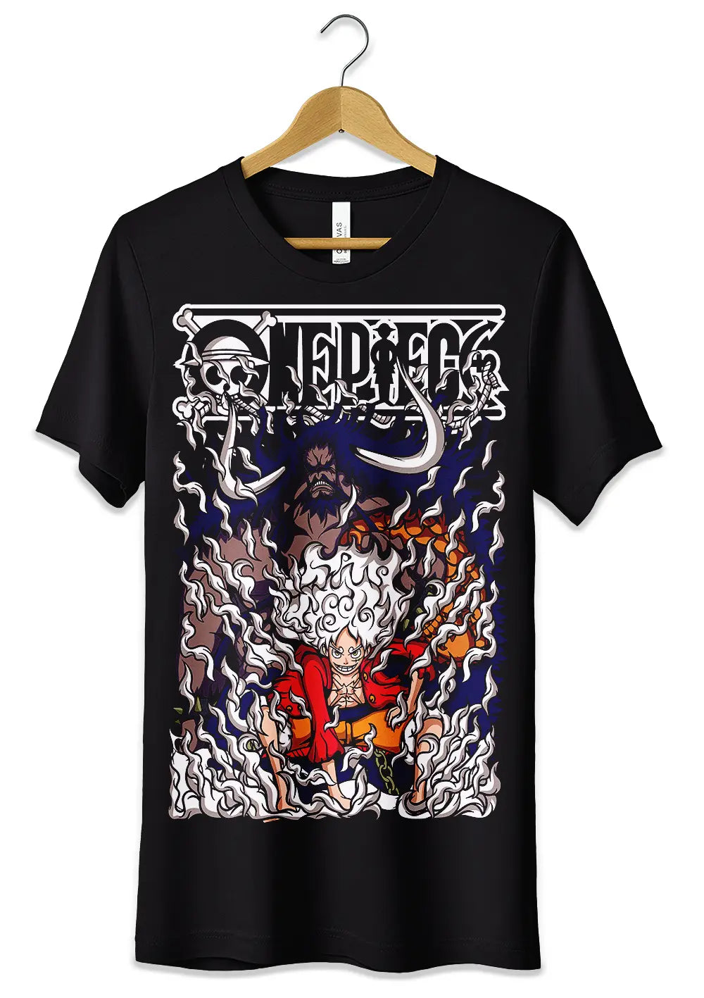 T-Shirt Maglietta Anime Monkey D Luffy Rubber Gear 5 VS Kaido One Piece