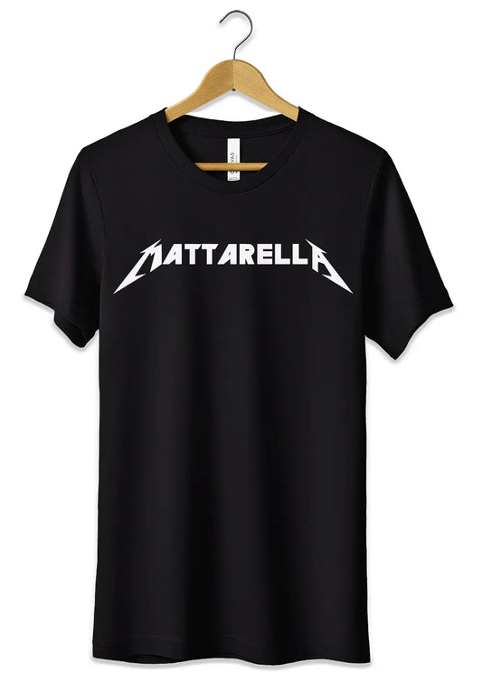 T-Shirt Maglietta Mattarella Parodia Divertente Metallica