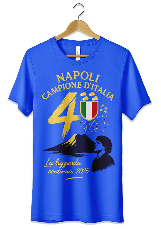 T-Shirt Maglietta Scudetto Napoli 2025 Maradona