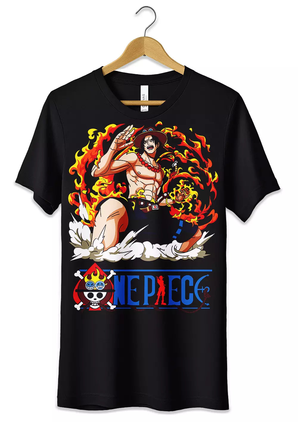 T-Shirt Maglietta Anime Pugno di fuoco Portuguese D. Ace One Piece