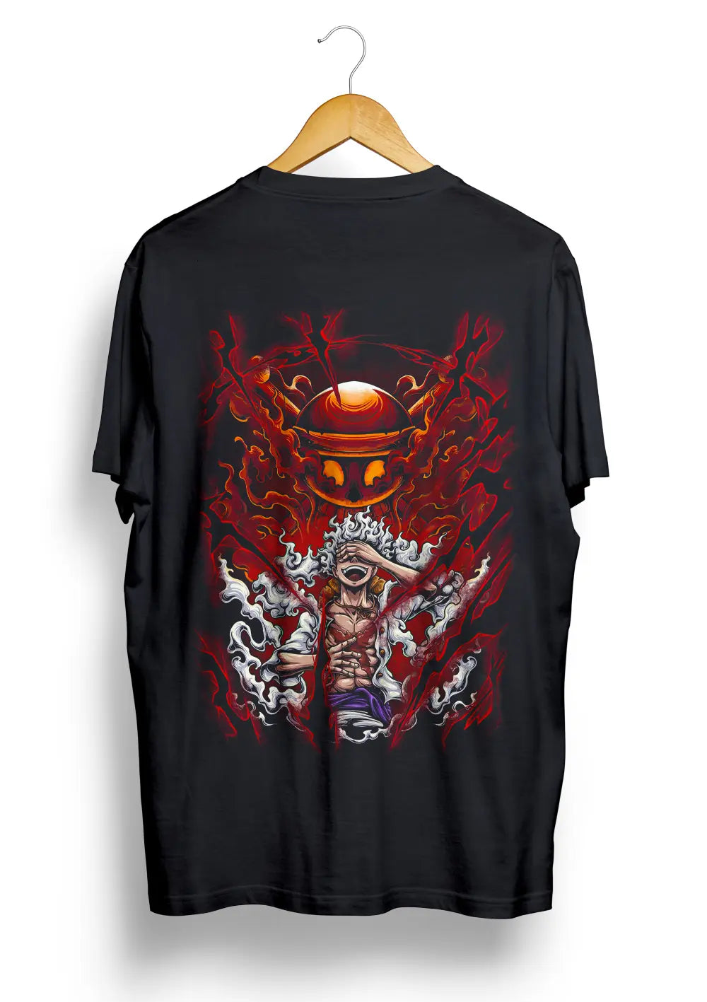 T-Shirt Maglietta Fronte o Retro Monkey D Luffy Rubber Gear 5 One Piece