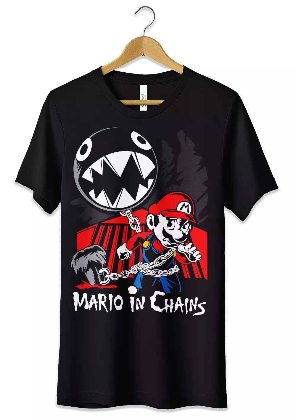 T-Shirt Maglietta Videogames Super Mario in Catene