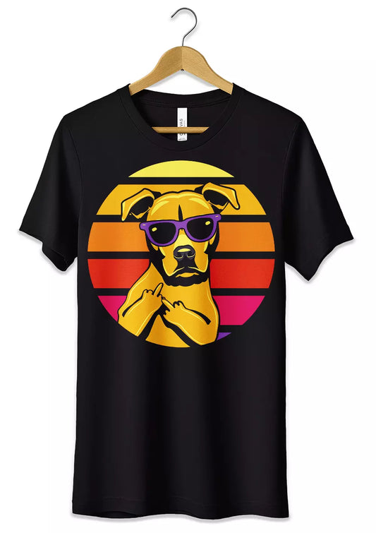 T-Shirt Maglietta Thug Life Dog Retro Vintage Style