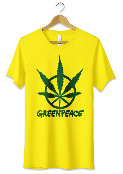 T-Shirt Greenpeace Ganja Style 100% Cotone Unisex
