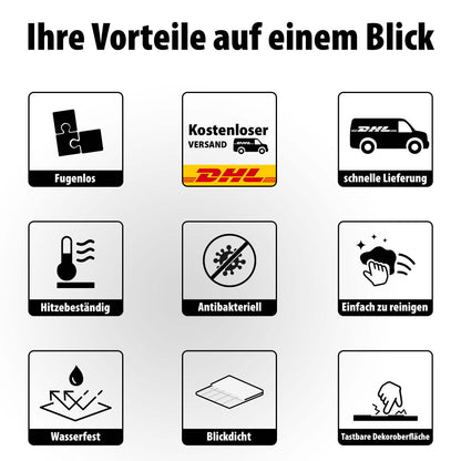 Duschrückwand - Schwarzwaldeiche rustikal (250x100cm)