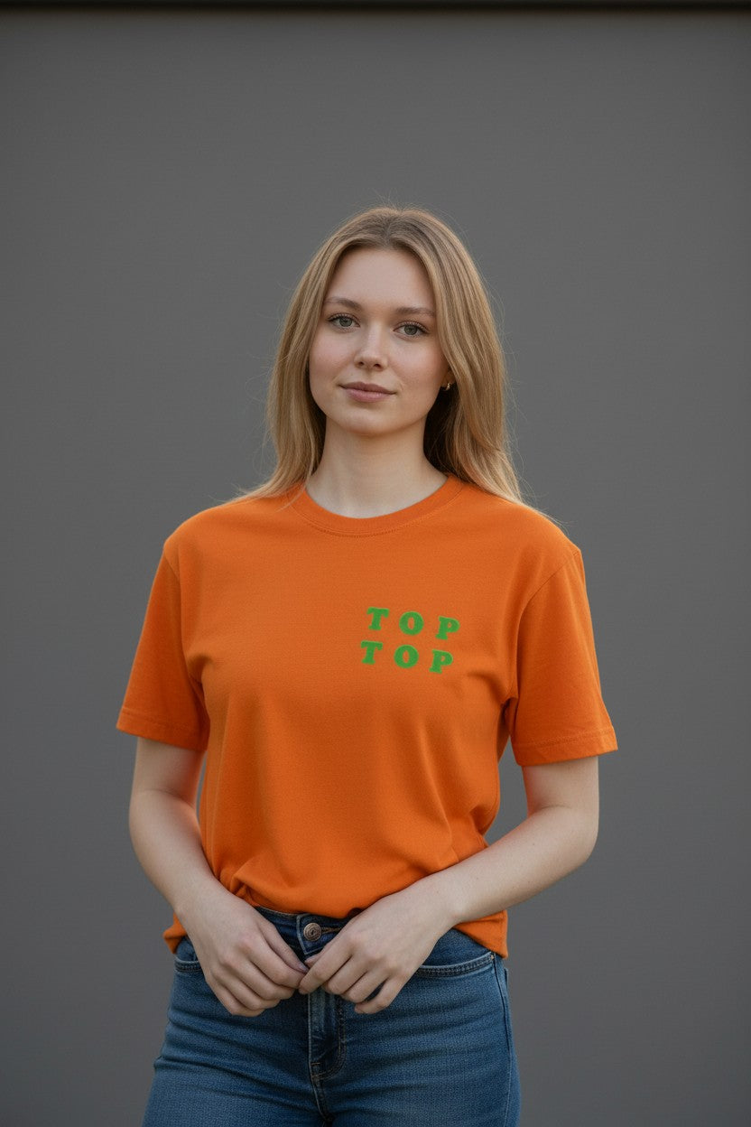 T-Shirt ajusté - Summer POP Orange🍊& Lime 🍋‍🟩